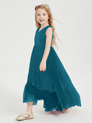 Boho Robes de Demoiselles d'Honneur Junior à Jupe en Cascade Bleu Encre
