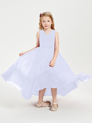 Boho Robes de Demoiselles d'Honneur Junior à Jupe en Cascade Lavande