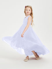 Boho Robes de Demoiselles d'Honneur Junior à Jupe en Cascade Lavande