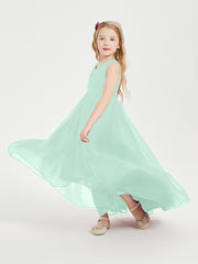 Boho Robes de Demoiselles d'Honneur Junior à Jupe en Cascade Vert Menthe