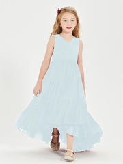 Boho Robes de Demoiselles d'Honneur Junior à Jupe en Cascade Brume