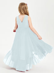 Boho Robes de Demoiselles d'Honneur Junior à Jupe en Cascade Brume