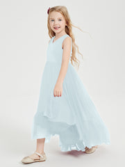 Boho Robes de Demoiselles d'Honneur Junior à Jupe en Cascade Brume