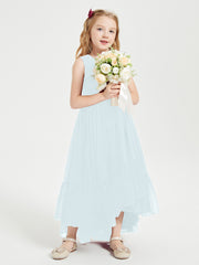Boho Robes de Demoiselles d'Honneur Junior à Jupe en Cascade Brume