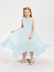 Boho Robes de Demoiselles d'Honneur Junior à Jupe en Cascade Brume
