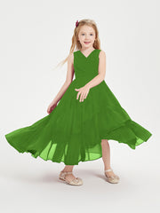 Boho Robes de Demoiselles d'Honneur Junior à Jupe en Cascade Mousse