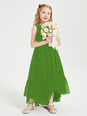 Boho Robes de Demoiselles d'Honneur Junior à Jupe en Cascade Mousse