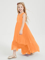 Boho Robes de Demoiselles d'Honneur Junior à Jupe en Cascade Orange