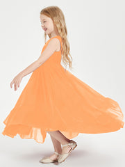 Boho Robes de Demoiselles d'Honneur Junior à Jupe en Cascade Orange
