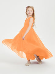 Boho Robes de Demoiselles d'Honneur Junior à Jupe en Cascade Orange