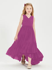 Boho Robes de Demoiselles d'Honneur Junior à Jupe en Cascade Orchidee