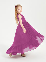 Boho Robes de Demoiselles d'Honneur Junior à Jupe en Cascade Orchidee