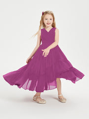 Boho Robes de Demoiselles d'Honneur Junior à Jupe en Cascade Orchidee
