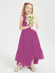 Boho Robes de Demoiselles d'Honneur Junior à Jupe en Cascade Orchidee