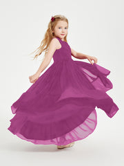 Boho Robes de Demoiselles d'Honneur Junior à Jupe en Cascade Orchidee