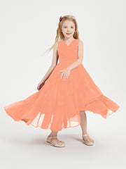 Boho Robes de Demoiselles d'Honneur Junior à Jupe en Cascade Papaye