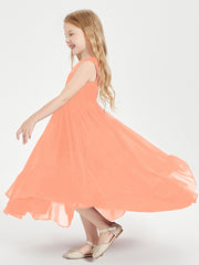 Boho Robes de Demoiselles d'Honneur Junior à Jupe en Cascade Papaye