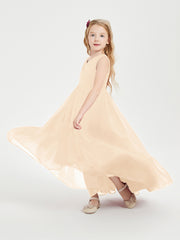 Boho Robes de Demoiselles d'Honneur Junior à Jupe en Cascade Pêche