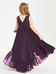Boho Robes de Demoiselles d'Honneur Junior à Jupe en Cascade Plum