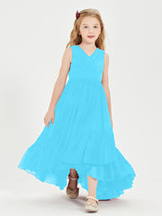Boho Robes de Demoiselles d'Honneur Junior à Jupe en Cascade Piscine