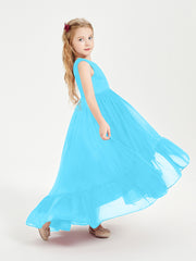 Boho Robes de Demoiselles d'Honneur Junior à Jupe en Cascade Piscine