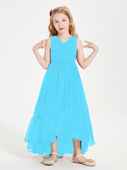 Boho Robes de Demoiselles d'Honneur Junior à Jupe en Cascade Piscine