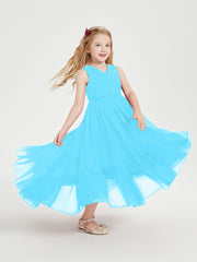 Boho Robes de Demoiselles d'Honneur Junior à Jupe en Cascade Piscine