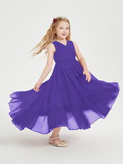 Boho Robes de Demoiselles d'Honneur Junior à Jupe en Cascade Régence