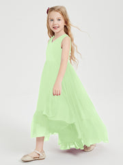 Boho Robes de Demoiselles d'Honneur Junior à Jupe en Cascade Sauge