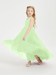 Boho Robes de Demoiselles d'Honneur Junior à Jupe en Cascade Sauge