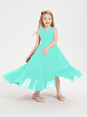 Boho Robes de Demoiselles d'Honneur Junior à Jupe en Cascade Spa