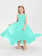 Boho Robes de Demoiselles d'Honneur Junior à Jupe en Cascade Spa