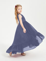 Boho Robes de Demoiselles d'Honneur Junior à Jupe en Cascade Orageux