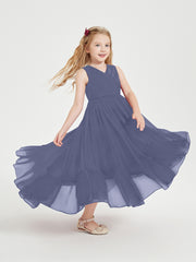 Boho Robes de Demoiselles d'Honneur Junior à Jupe en Cascade Orageux