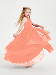 Boho Robes de Demoiselles d'Honneur Junior à Jupe en Cascade Crépuscule