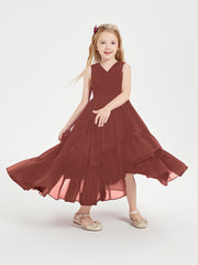 Boho Robes de Demoiselles d'Honneur Junior à Jupe en Cascade Terracotta