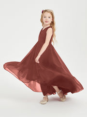 Boho Robes de Demoiselles d'Honneur Junior à Jupe en Cascade Terracotta