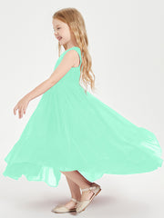 Boho Robes de Demoiselles d'Honneur Junior à Jupe en Cascade Turquoise