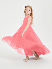 Boho Robes de Demoiselles d'Honneur Junior à Jupe en Cascade Pastèque
