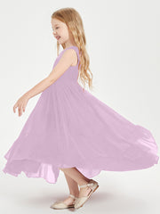 Boho Robes de Demoiselles d'Honneur Junior à Jupe en Cascade Glycine