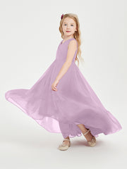 Boho Robes de Demoiselles d'Honneur Junior à Jupe en Cascade Glycine