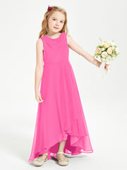 Junior Robes de Demoiselle d'Honneur Modernes à Col Cowl Asymétrique Azalée