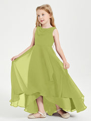 Junior Robes de Demoiselle d'Honneur Modernes à Col Cowl Asymétrique Trèfle