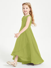 Junior Robes de Demoiselle d'Honneur Modernes à Col Cowl Asymétrique Trèfle
