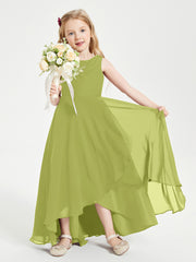 Junior Robes de Demoiselle d'Honneur Modernes à Col Cowl Asymétrique Trèfle