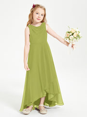 Junior Robes de Demoiselle d'Honneur Modernes à Col Cowl Asymétrique Trèfle