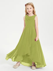 Junior Robes de Demoiselle d'Honneur Modernes à Col Cowl Asymétrique Trèfle