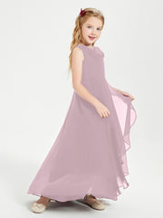 Junior Robes de Demoiselle d'Honneur Modernes à Col Cowl Asymétrique Dusk