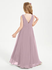 Junior Robes de Demoiselle d'Honneur Modernes à Col Cowl Asymétrique Dusk