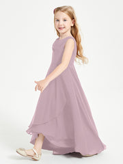 Junior Robes de Demoiselle d'Honneur Modernes à Col Cowl Asymétrique Dusk